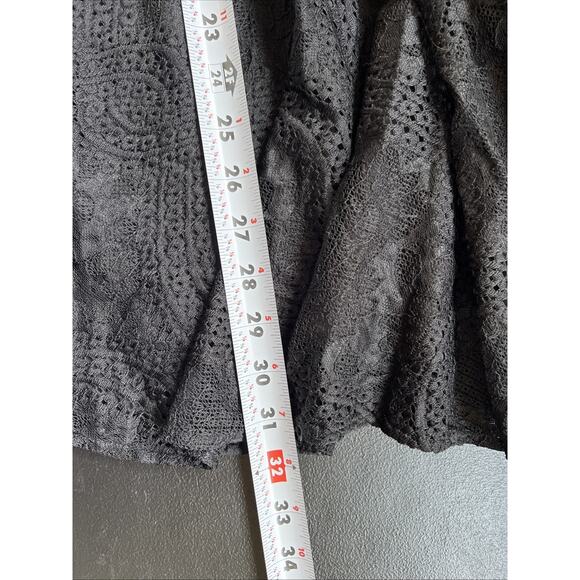 Double Crazy Mini Dress Large Black Lace Up Corset Babydoll Dark Fairy Coquette - Picture 12 of 12